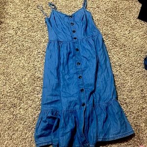 XS JAPNA denim button up dress